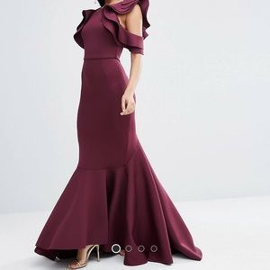 ASOS scuba fishtail gown